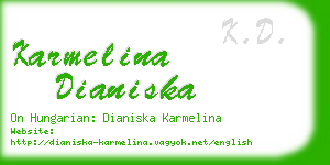 karmelina dianiska business card